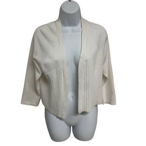 Torrid White Knit Cropped Shrug Cardigan Sweater Size L